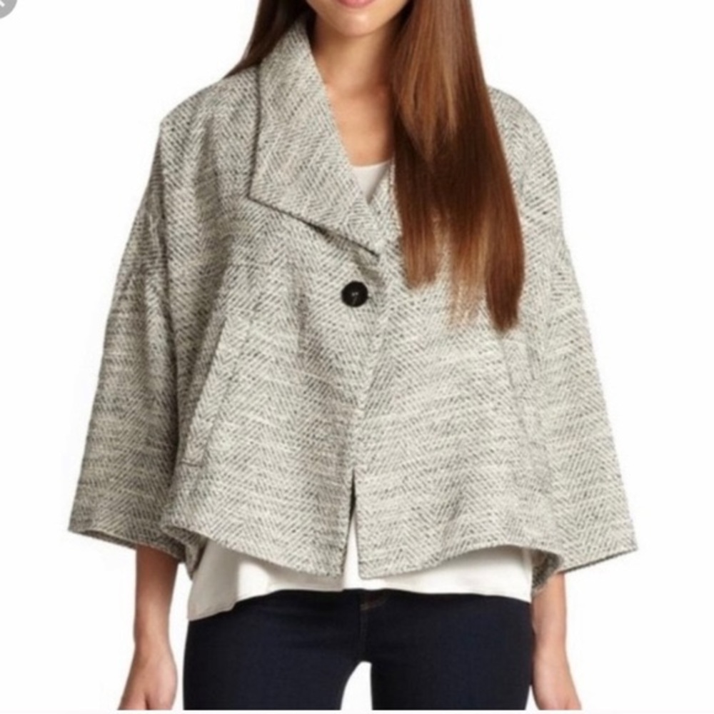 Eileen Fisher tweed Swing Jacket